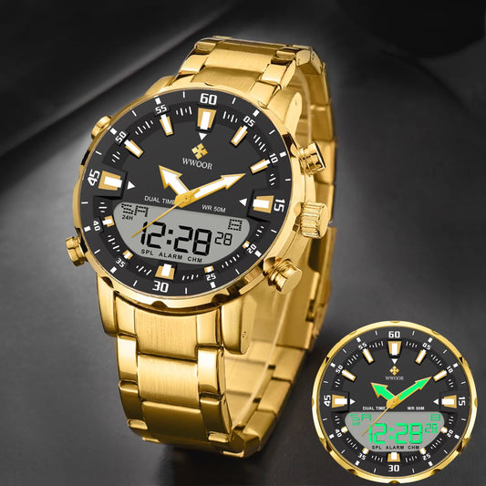 WWOOR New Luxury Digital Watch For Men Sports Big Watches
