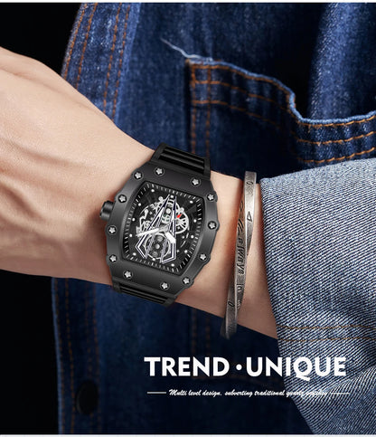 WWOOR Luxury Watch For Men Large Dial Multifunction Sports