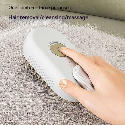 3-in-1 Electric Steam Spray Pet Grooming Brush